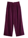 Chinti & Parker Pleated Corduroy Trousers In Purple
