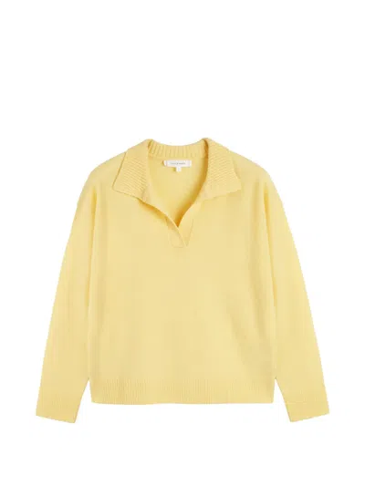 Chinti & Parker Polo-collar Sweater In Yellow