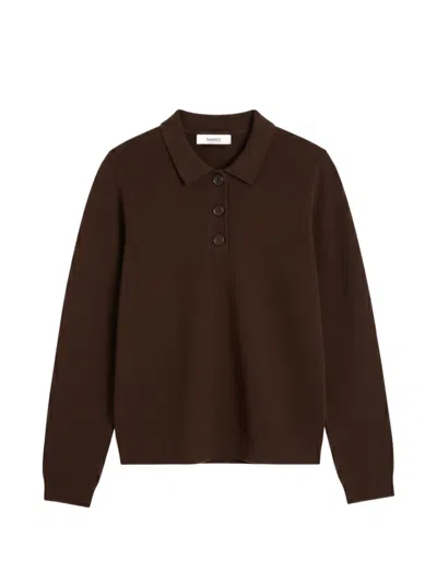 Chinti & Parker Polo-collar Sweater In 브라운