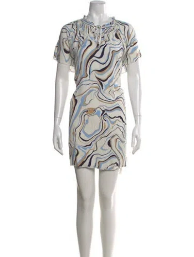 Pre-owned Chinti & Parker Printed Mini Dress In Neutral