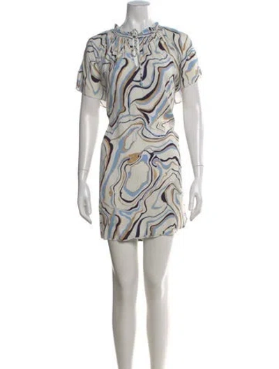 Pre-owned Chinti & Parker Printed Mini Dress In Neutral
