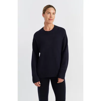 Chinti & Parker Pure Cashmere Crew Neck Sweater In Black
