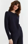 Chinti & Parker Pure Cashmere Cropped Sweater In Blue
