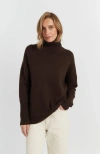 Chinti & Parker Pure Cashmere Roll Neck Sweater In Brown