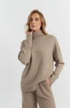 Chinti & Parker Pure Cashmere Roll Neck Sweater In Brown