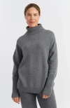 Chinti & Parker Pure Cashmere Roll Neck Sweater In Gray