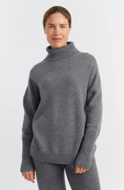 Chinti & Parker Pure Cashmere Roll Neck Sweater In Gray