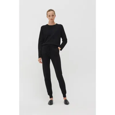 Chinti & Parker Pure Cashmere Track Pants In Black