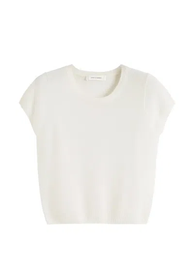 Chinti & Parker Pure Cashmere T-shirt In White