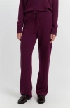 Chinti & Parker Pure Cashmere Wide Leg Pants In Burgundy