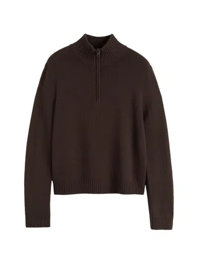 Chinti & Parker Quarter-zip Sweater In Brown