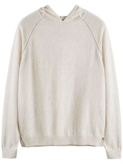 Chinti & Parker Raglan-sleeve Knitted Hoodie In Neutrals