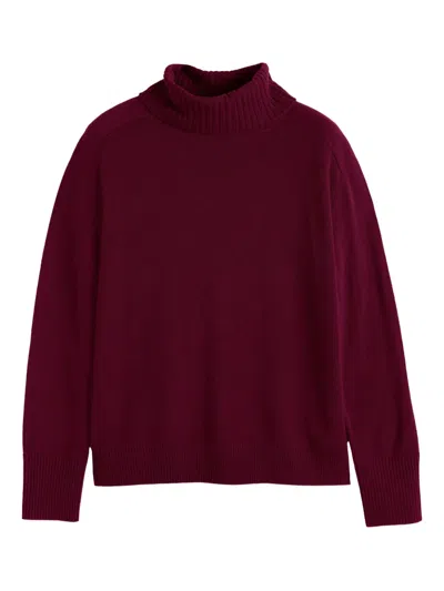 Chinti & Parker Raglan-sleeve Roll-neck Sweater In Red