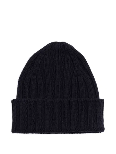 Chinti & Parker Ribbed Beanie In Blue