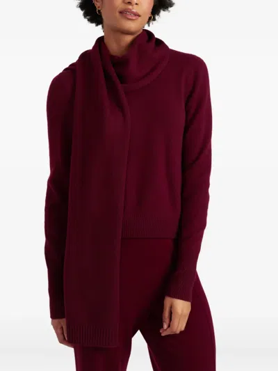 Chinti & Parker Ribbed-edges Scarf In Burgundy