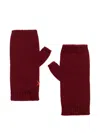 Chinti & Parker Ribbed Fingerless Gloves In Burgundy