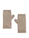 Chinti & Parker Ribbed Fingerless Gloves In Neutral