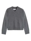 Chinti & Parker Ribbed V-neck Sweater In Gray