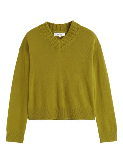 Chinti & Parker Ribbed V-neck Sweater In Green