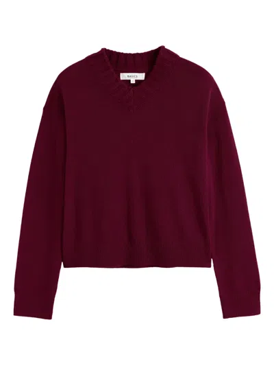 Chinti & Parker Ribbed V-neck Sweater In Pink