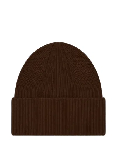 Chinti & Parker Ribbed-knit Beanie Hat In Gold