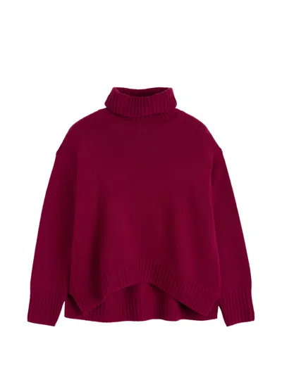 Chinti & Parker Ribbed-knit Roll-neck Sweater In Red