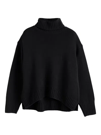 Chinti & Parker Roll-neck Cashmere Sweater In Black