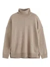 Chinti & Parker Roll-neck Side-split Jumper In Neutral