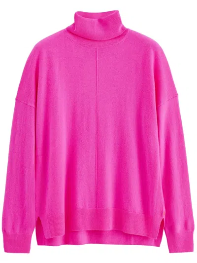 Chinti & Parker Roll-neck Wool Blend Jumper In Pink