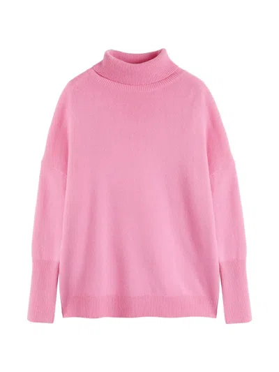 Chinti & Parker Roll-neck Cashmere Sweater In Pink