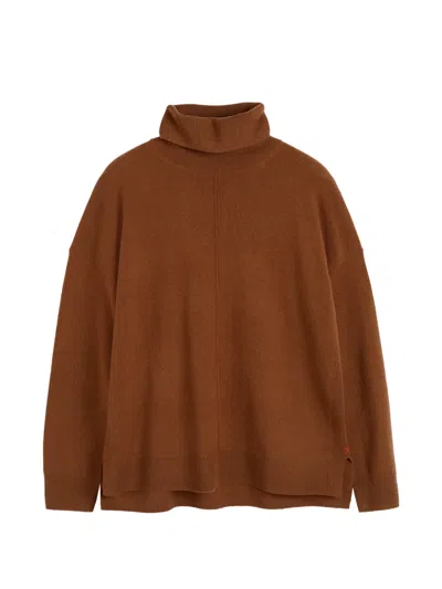 Chinti & Parker Roll-neck Slouchy Sweater In Brown