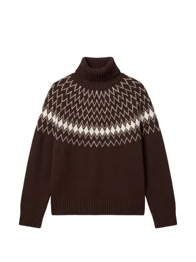 Chinti & Parker Roll-neck Sweater In Brown