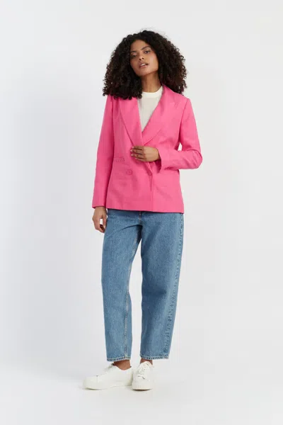 Chinti & Parker Rose Tencel-linen Blazer