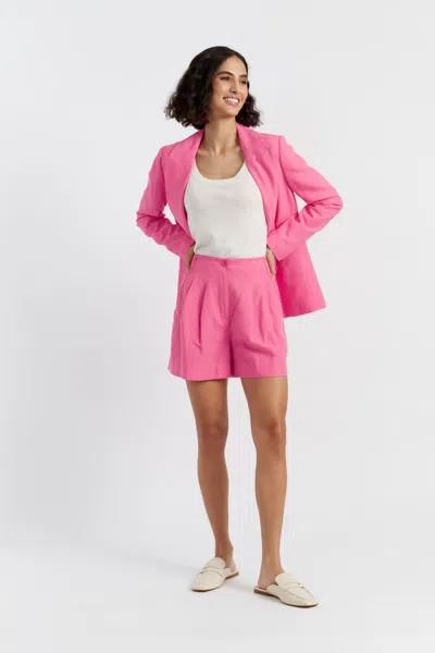 Chinti & Parker Rose Tencel-linen Shorts
