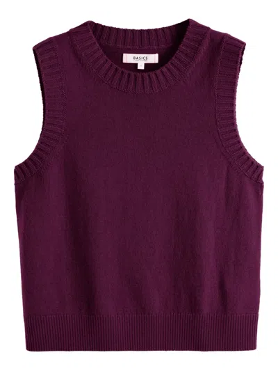 Chinti & Parker Round-neck Vest In Purple