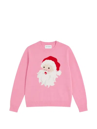 Chinti & Parker Santa Claus Intarsia-knit Sweater In Pink