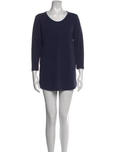 Pre-owned Chinti & Parker Scoop Neck Mini Dress In Blue