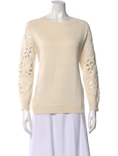 Pre-owned Chinti & Parker Scoop Neck Sweater In Neutral