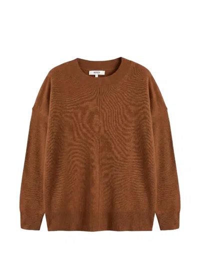Chinti & Parker Seam-detail Slouchy Sweater In Brown