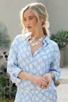 Chinti & Parker Sky-blue Laura Whitmore Paradise Shirt In Blue