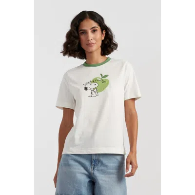 Chinti & Parker Snoopy Apple T-shirt In White