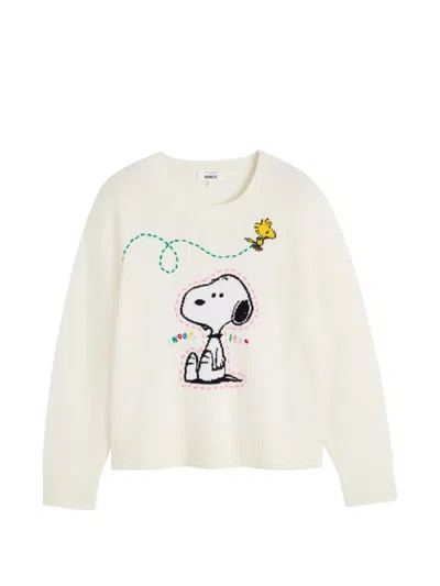 Chinti & Parker Snoopy Embroidered Sweater In Multi