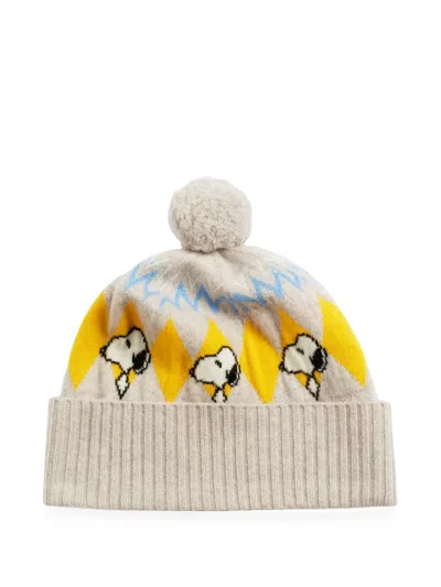 Chinti & Parker Snoopy Fair Isle Beanie Hat In Pattern