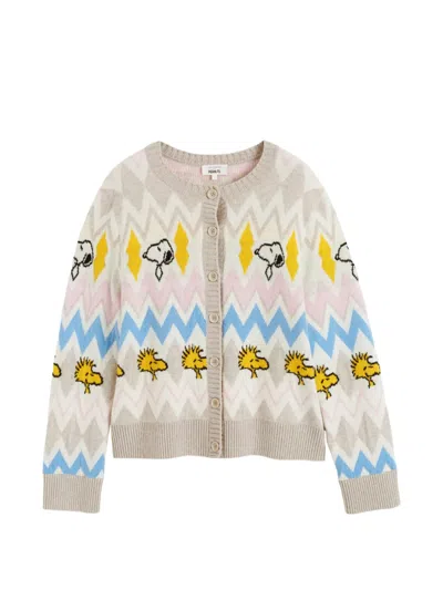 Chinti & Parker Snoopy Fair Isle Cardigan In Multi