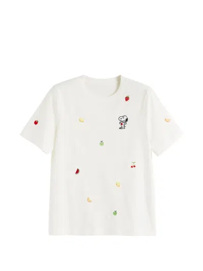 Chinti & Parker Snoopy Fruit T-shirt In White