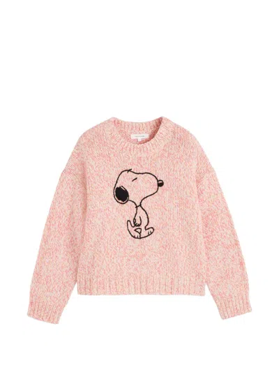 Chinti & Parker 스누피 마를 스웨터 In Pink