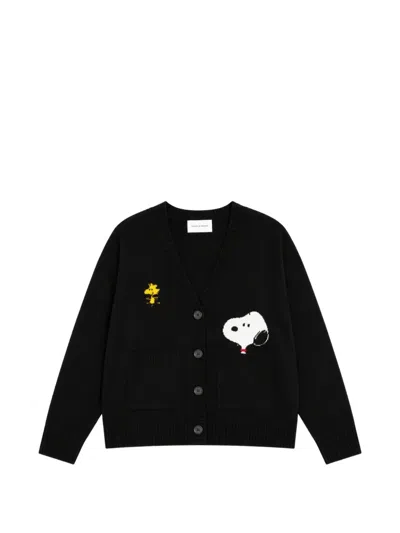 Chinti & Parker Snoopy Peek Pocket Cardigan In Blue