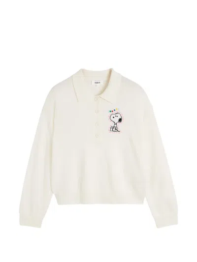 Chinti & Parker Snoopy Polo Top In White