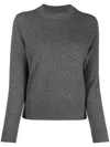 Chinti & Parker Crew-neck Knitted Top In Grey