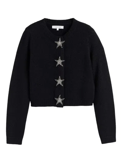 Chinti & Parker Star-embellished Cardigan In Black